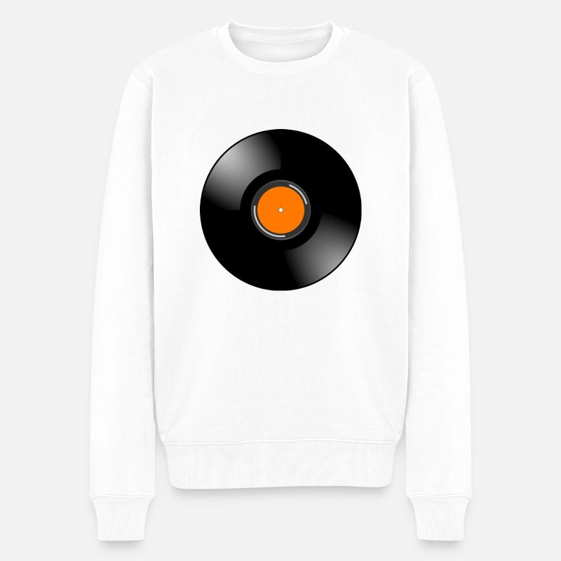 vinyl - Männer Premium Bio Pullover - Weiß