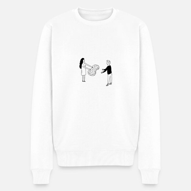 Vergangenes vergangen sein lassen - Männer Premium Bio Pullover - Weiß