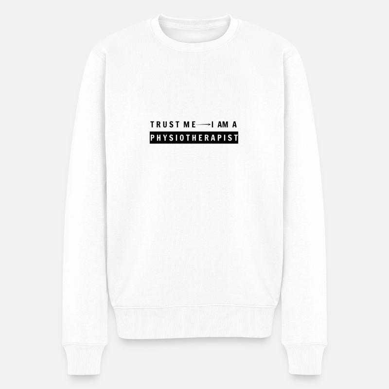 Physiotherapeut - Männer Premium Bio Pullover - Weiß