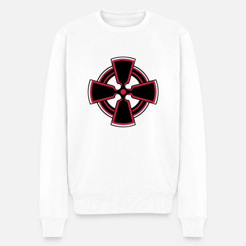 celtic_cross - Pull Premium bio Homme - blanc