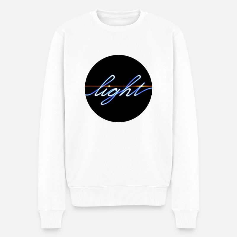 Light - Männer Premium Bio Pullover - Weiß