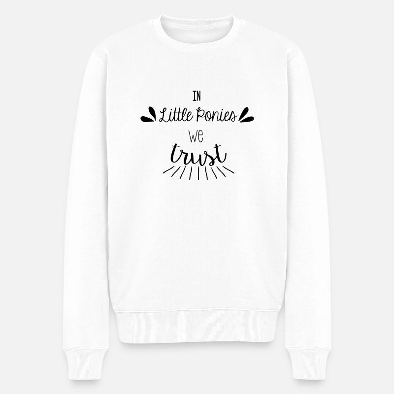 In little ponies we trust - Pull Premium bio Homme - blanc