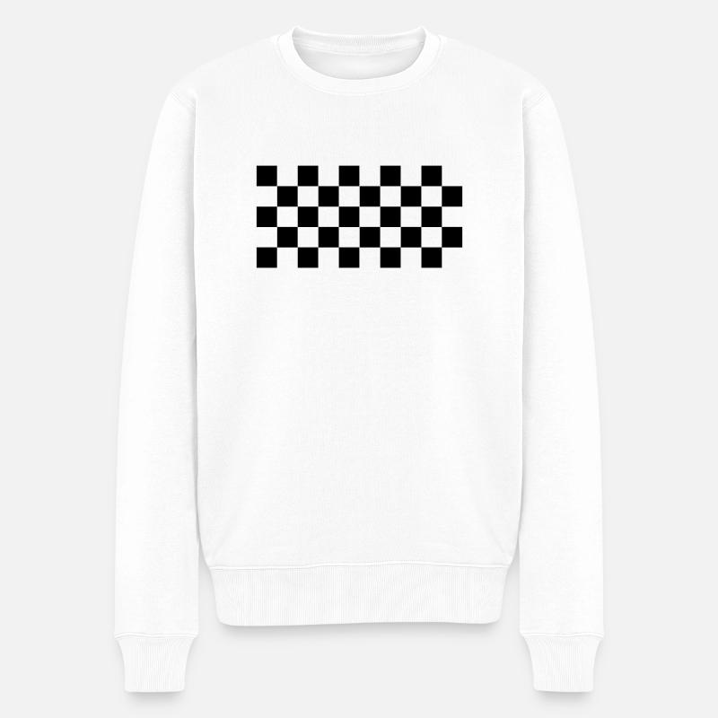 drapeau - Pull Premium bio Homme - blanc