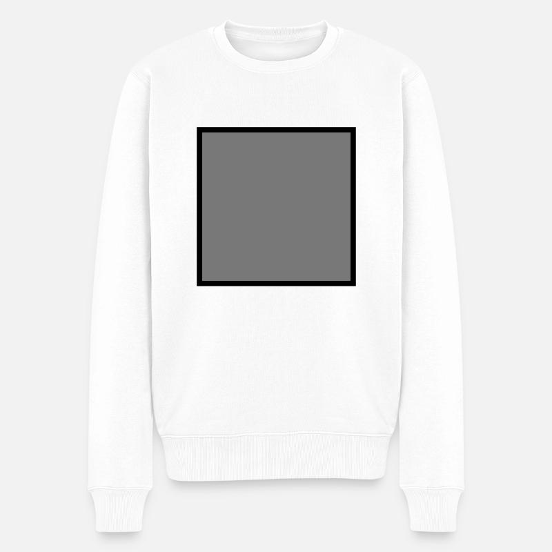 Quadrat grau gefüllt - Pull Premium bio Homme - blanc