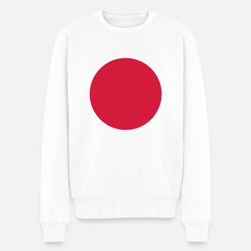 Japan Nippon Nihon - Männer Premium Bio Pullover - Weiß