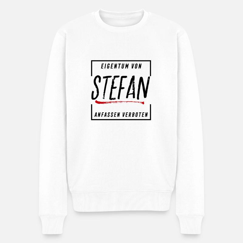 Stefan - Männer Premium Bio Pullover - Weiß