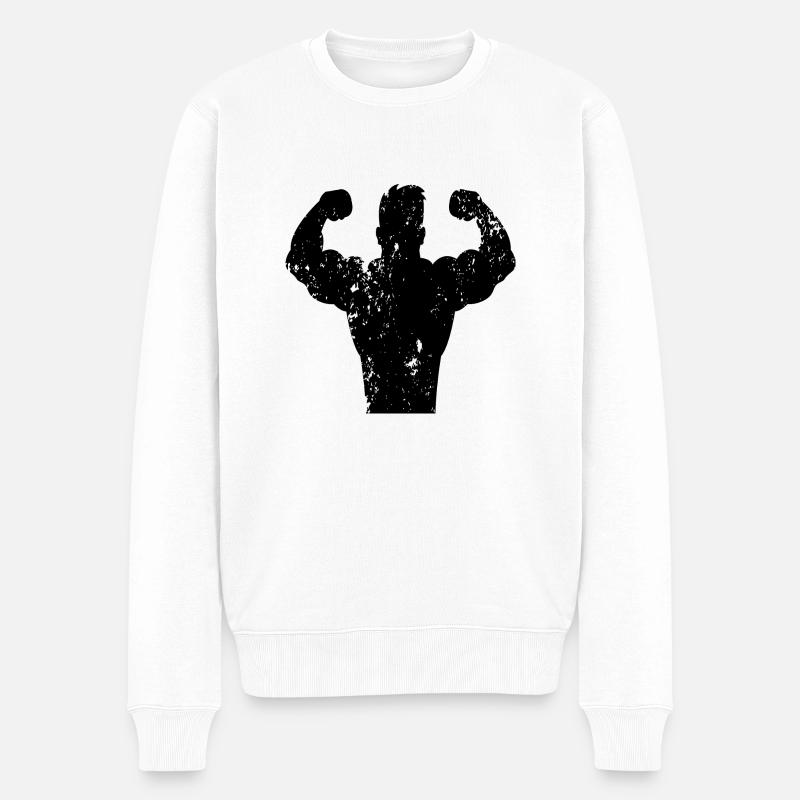 homme fort - Pull Premium bio Homme - blanc