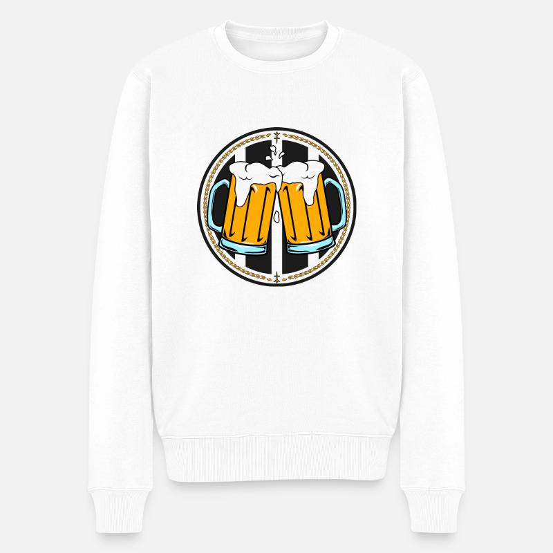 Steins, Logo - Pull Premium bio Homme - blanc