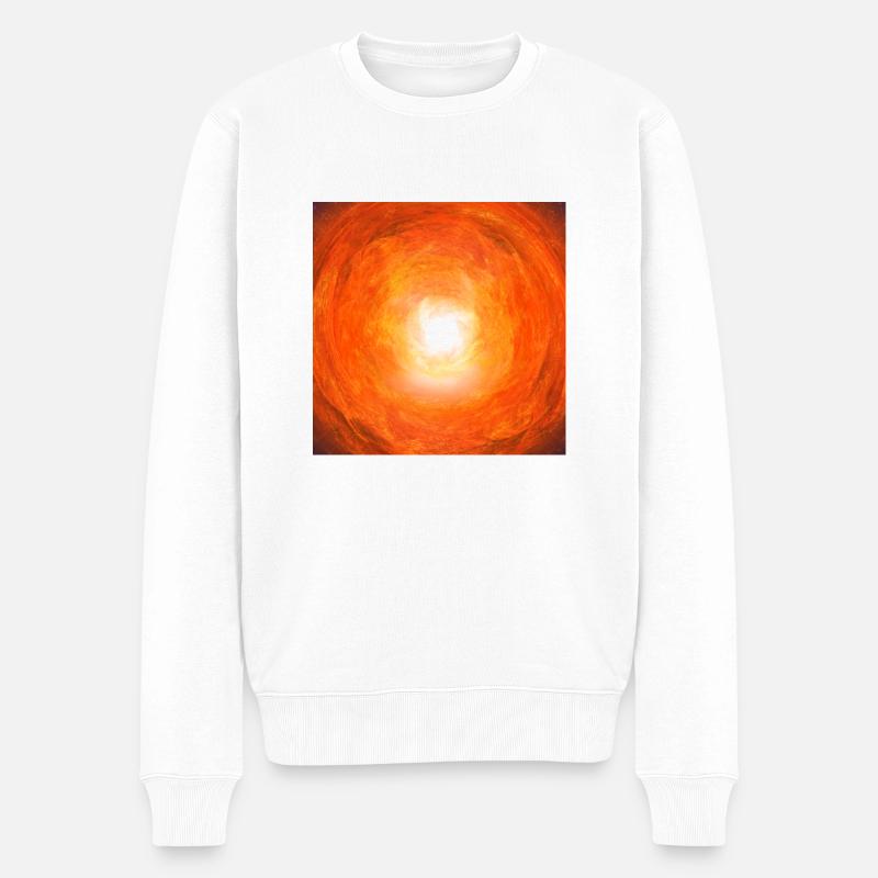 Mandala - Männer Premium Bio Pullover - Weiß