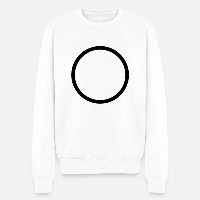 kreis2 - Männer Premium Bio Pullover - Weiß