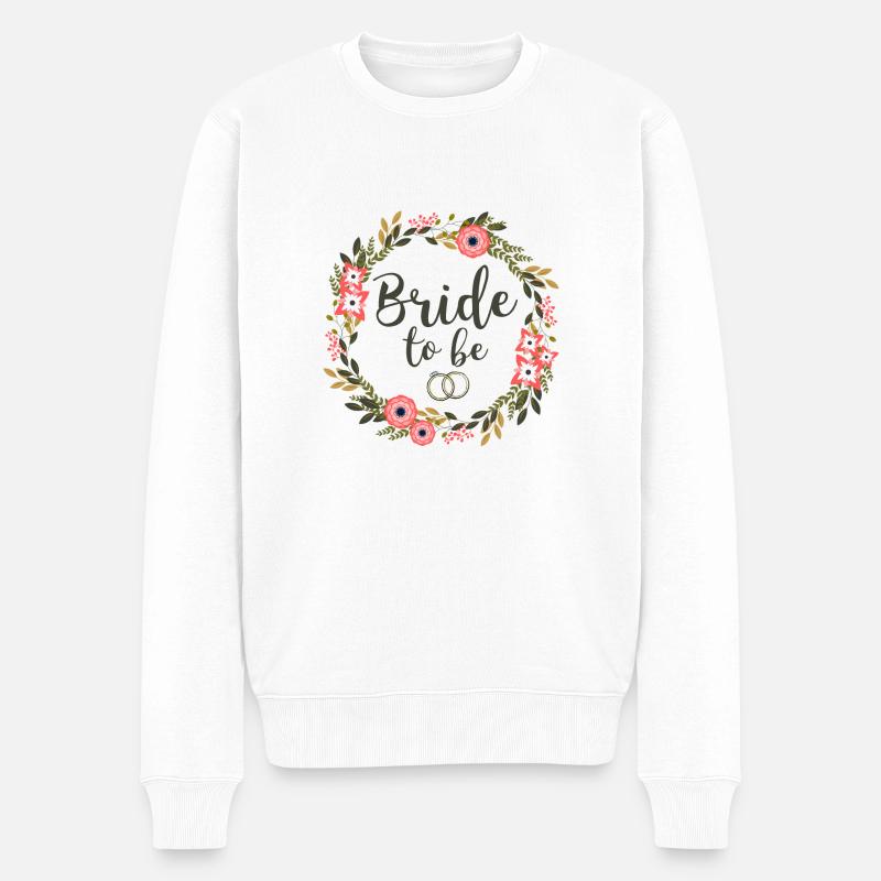 Braut zu sein - Männer Premium Bio Pullover - Weiß