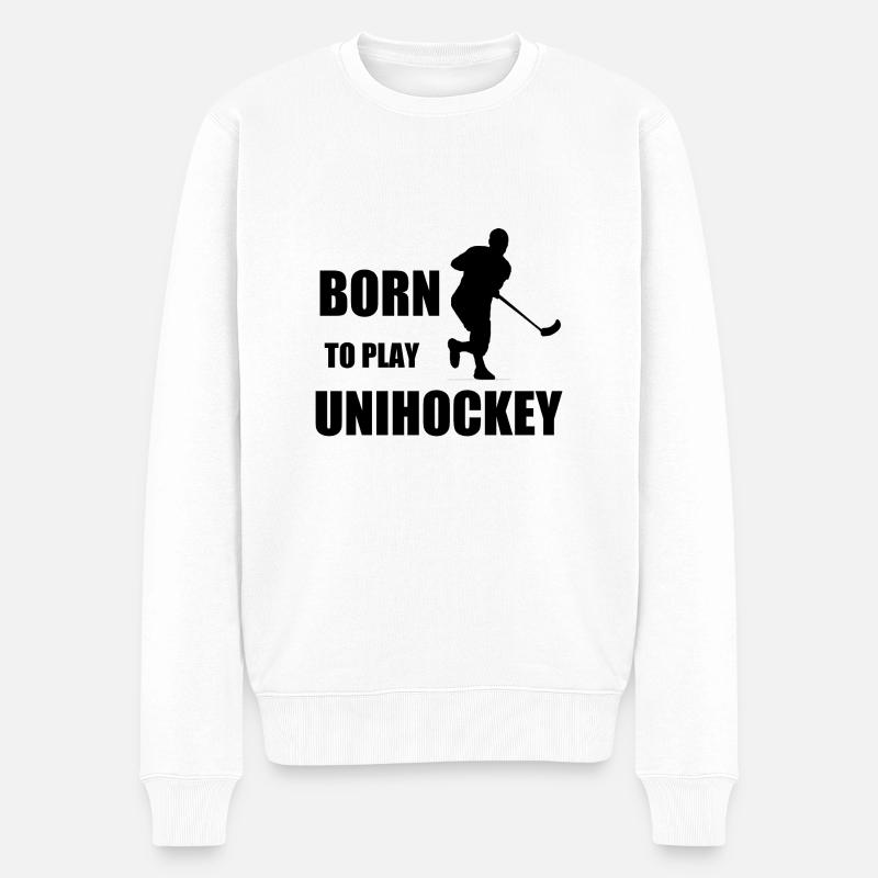 Unihockey - Männer Premium Bio Pullover - Weiß