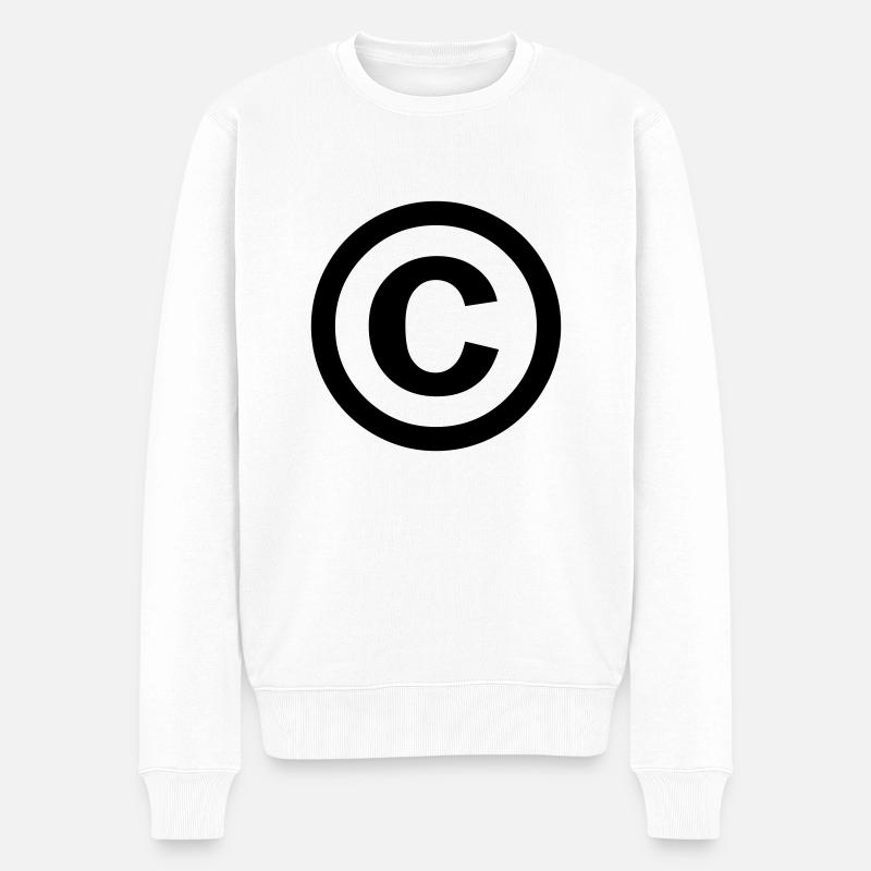 droit d'auteur - Pull Premium bio Homme - blanc