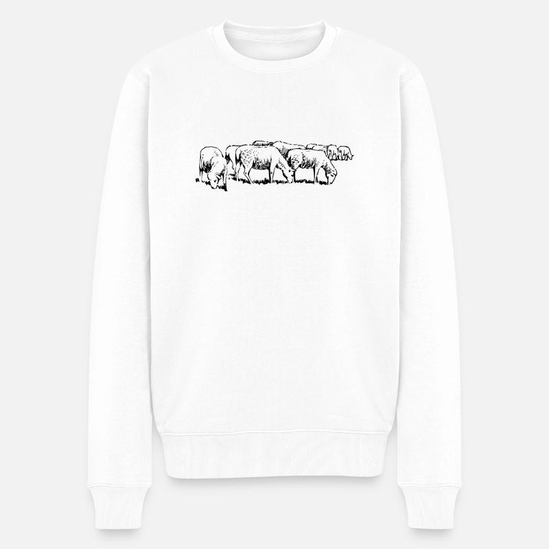 sheep25 - Pull Premium bio Homme - blanc