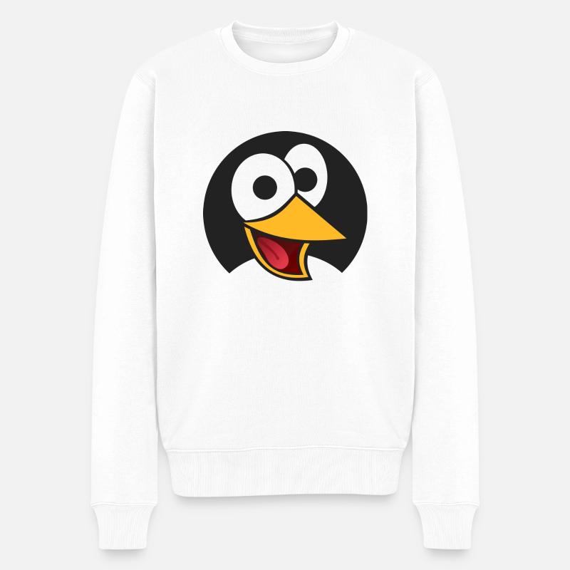 penguin102 - Männer Premium Bio Pullover - Weiß