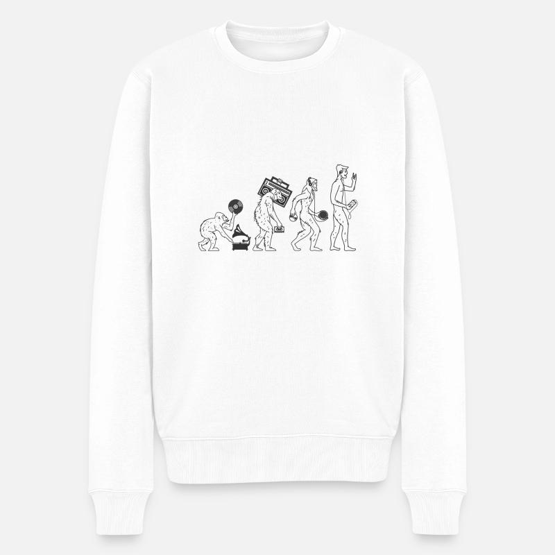 Musique évolution - Pull Premium bio Homme - blanc