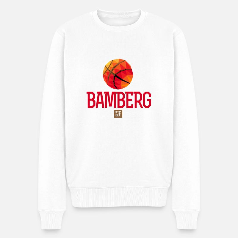 Bamberg LETS GOOOO - Männer Premium Bio Pullover - Weiß