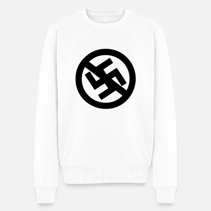 no nazis - Männer Premium Bio Pullover - Weiß