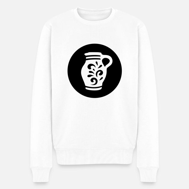 Frankfurter Bembel - Männer Premium Bio Pullover - Weiß