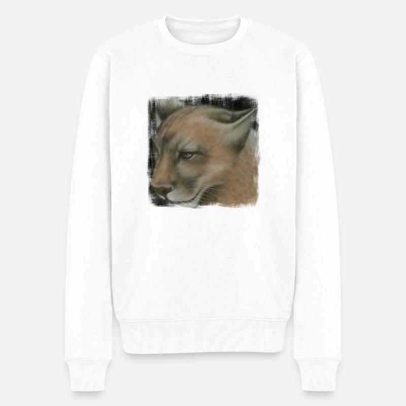 cougar - Männer Premium Bio Pullover - Weiß