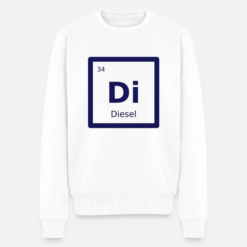 Diesel (Element) - Männer Premium Bio Pullover - Weiß