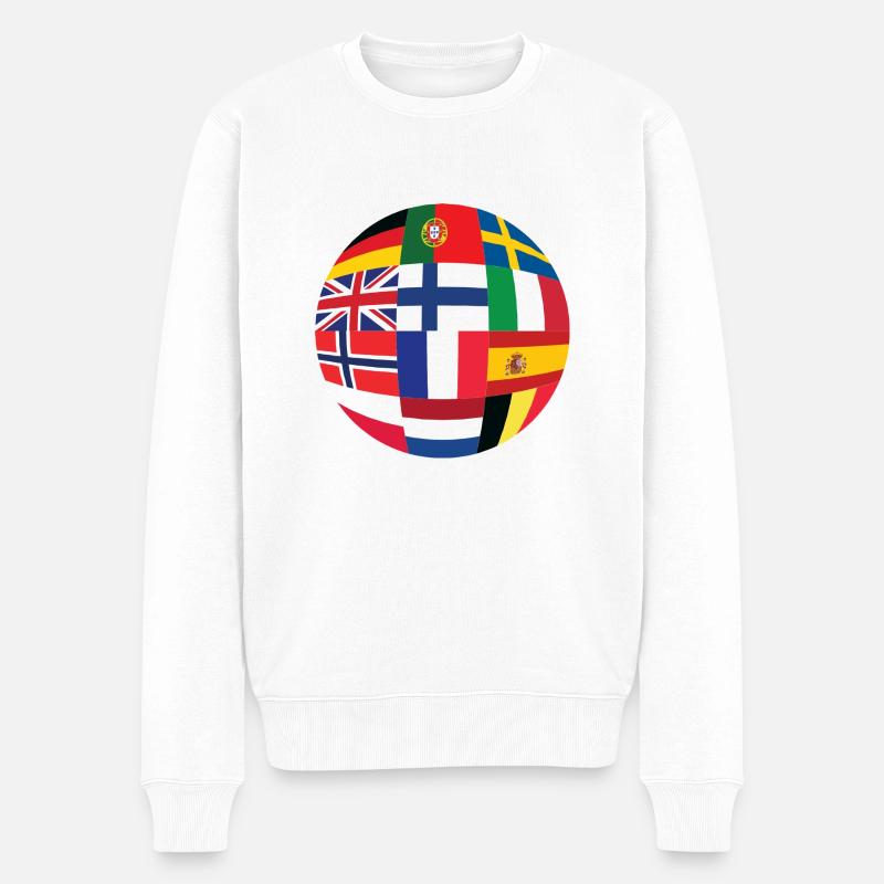 L'Europe - Pull Premium bio Homme - blanc