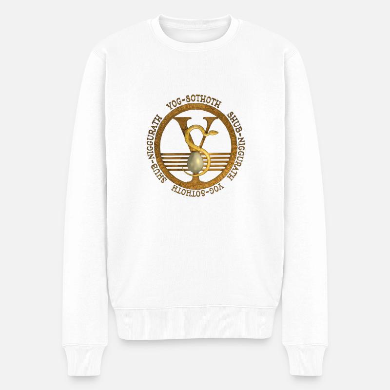 Yog Sothoth Emblem - Männer Premium Bio Pullover - Weiß