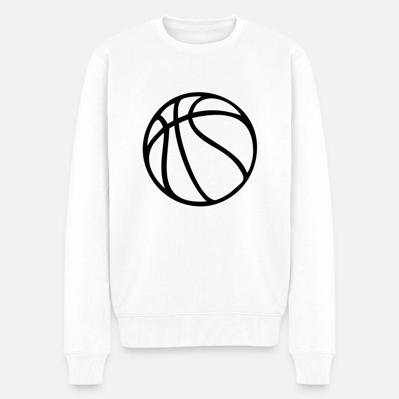 Basket-ball Icône - Pull Premium bio Homme - blanc