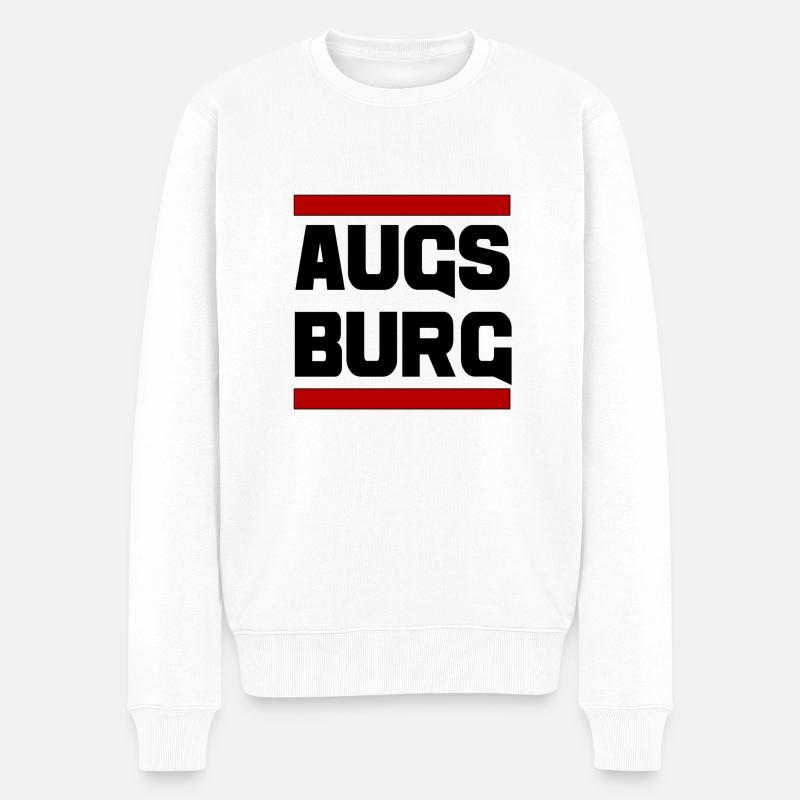 AUGSBURG - Männer Premium Bio Pullover - Weiß