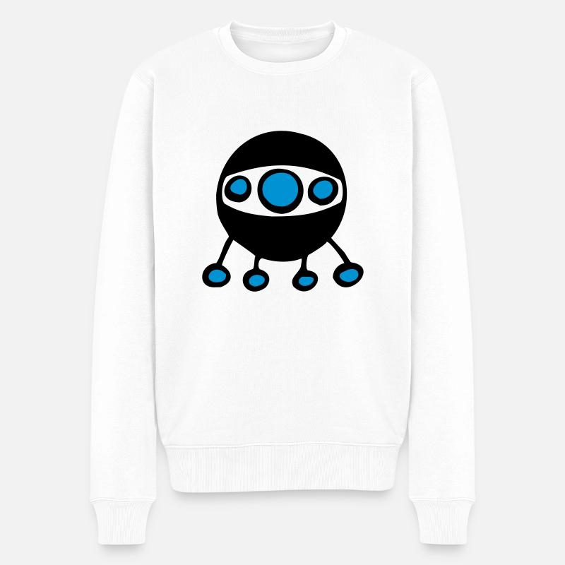 ufo1 - Männer Premium Bio Pullover - Weiß
