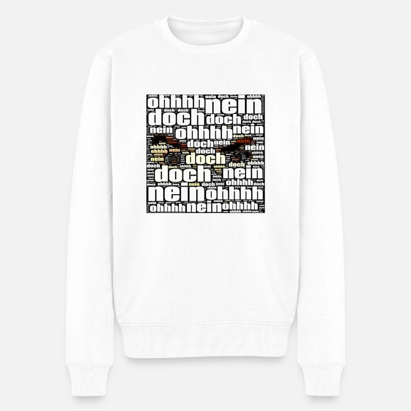 louis de funes - nein doch ohhh - Männer Premium Bio Pullover - Weiß