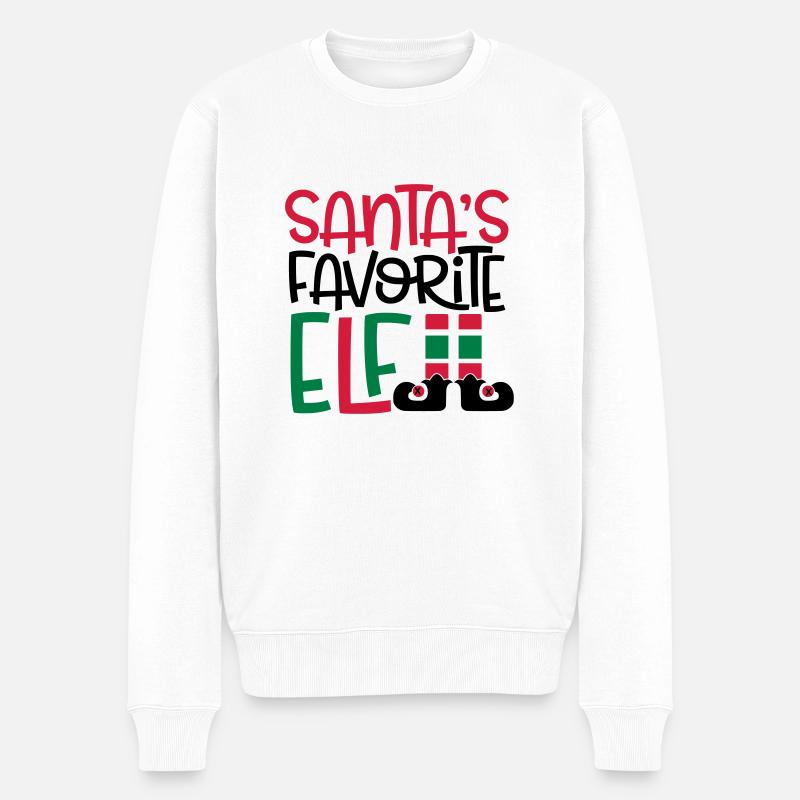 elf - Männer Premium Bio Pullover - Weiß