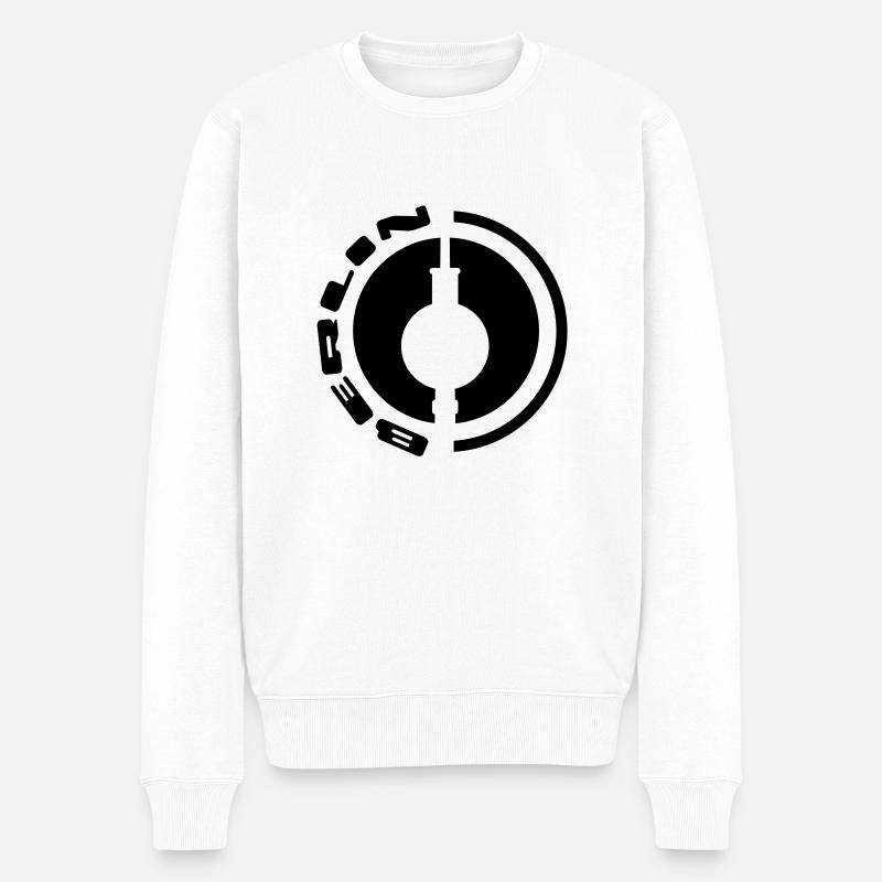 Tour de Berlin TV emblème - Pull Premium bio Homme - blanc