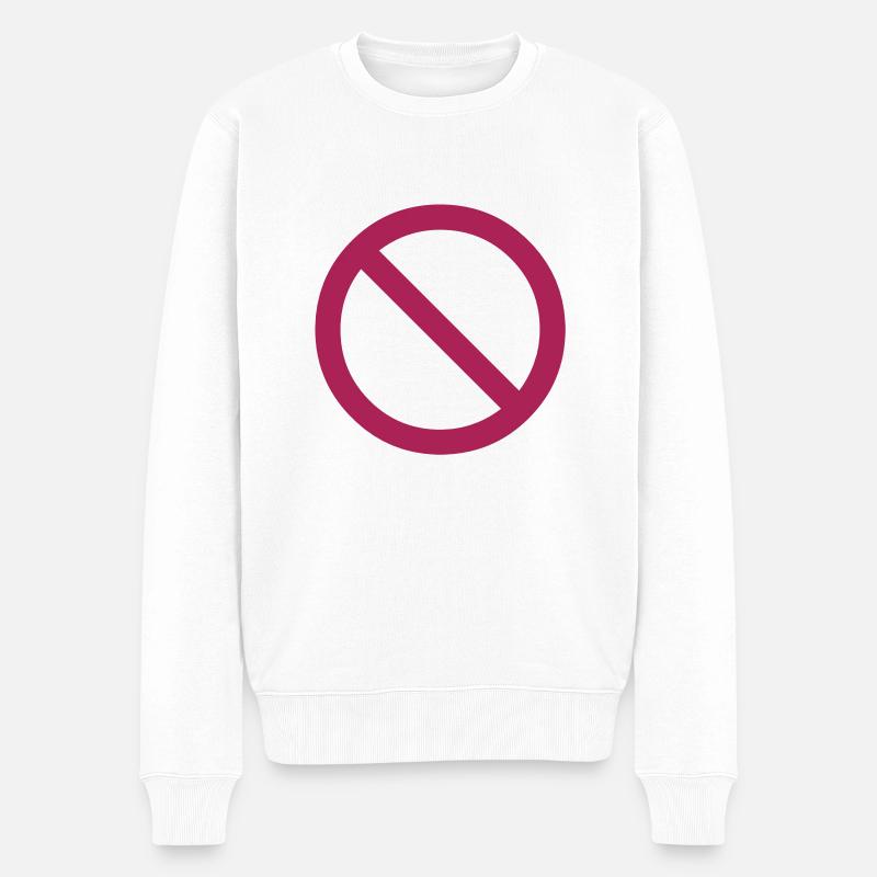 Interdit ! - Männer Premium Bio Pullover - Weiß