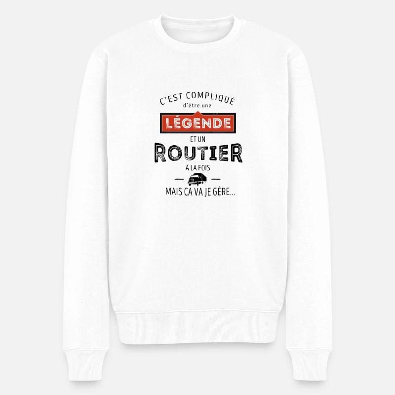 Légende et Routier - Pull Premium bio Homme - blanc