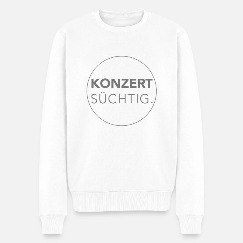 Konzert T-Shirt - Männer Premium Bio Pullover - Weiß