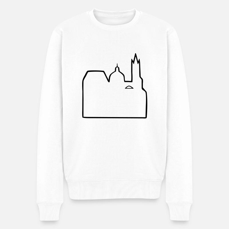 Aachen Cathédrale d'Aix - Pull Premium bio Homme - blanc