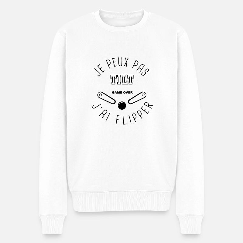 Je peux pas flipper 2 - Pull Premium bio Homme - blanc