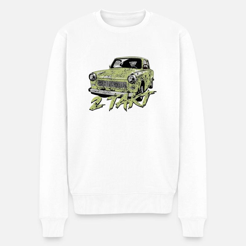  601 Panamagrün - Männer Premium Bio Pullover - Weiß