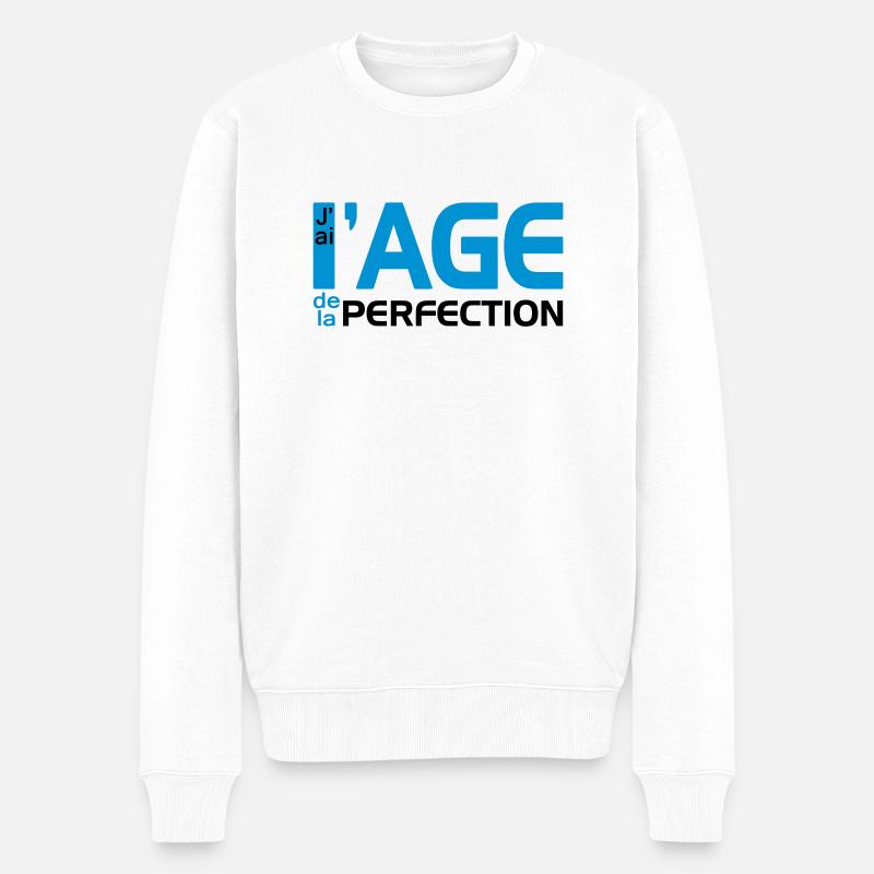 L'Age de la Perfection (2c) - Pull Premium bio Homme - blanc