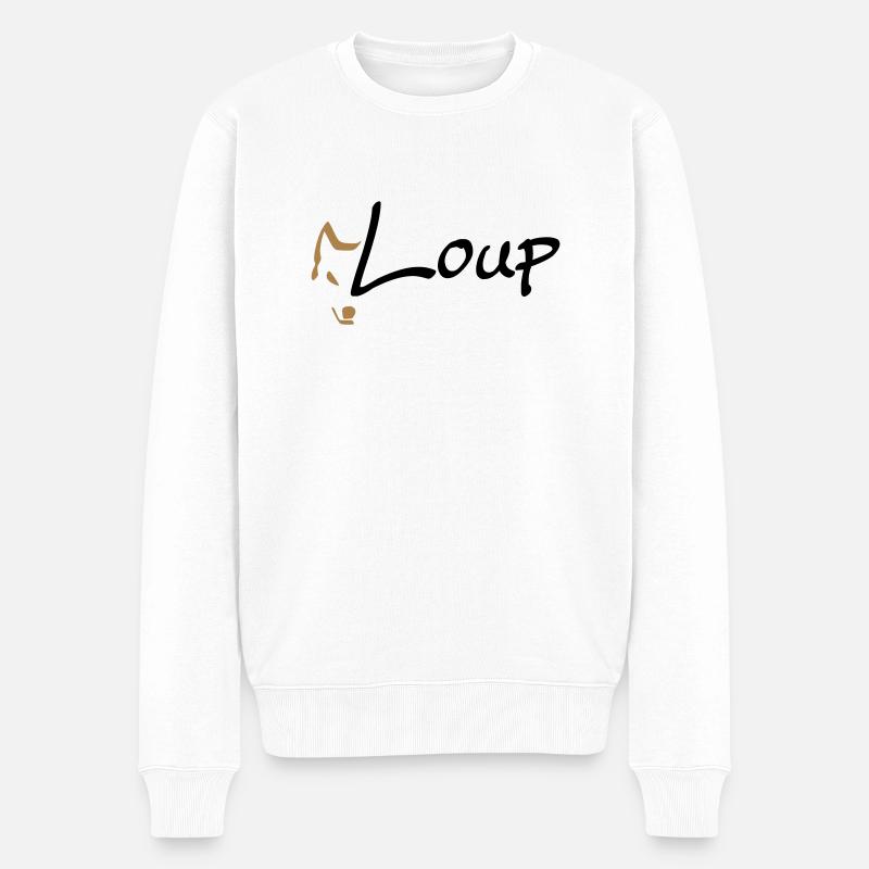 loup - Männer Premium Bio Pullover - Weiß