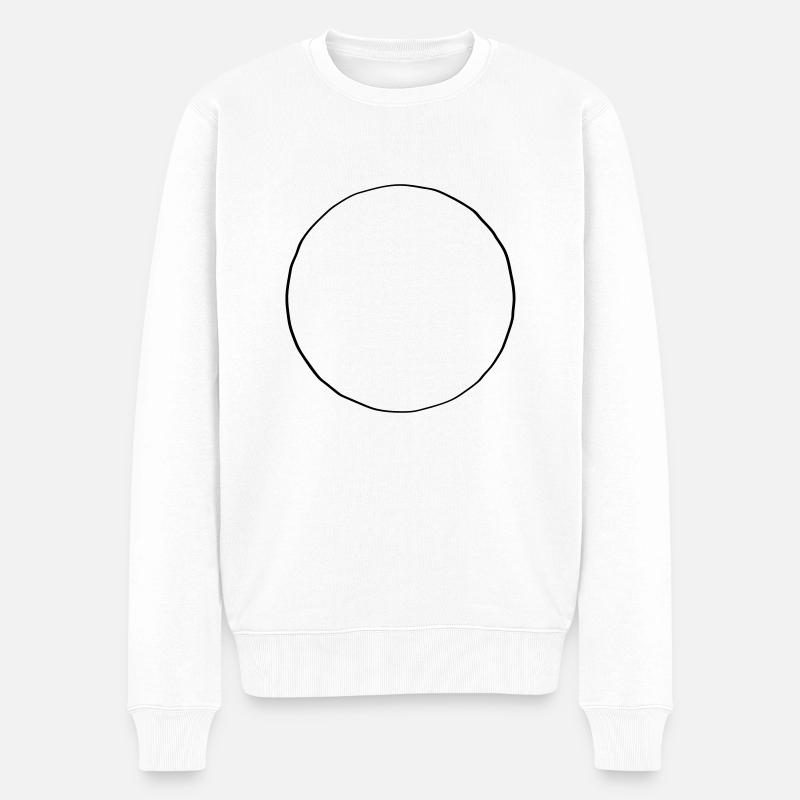 Hipster Kreis - Männer Premium Bio Pullover - Weiß