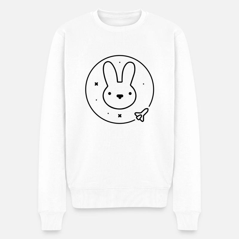 Space Bunny - To Venus And Beyond - Männer Premium Bio Pullover - Weiß