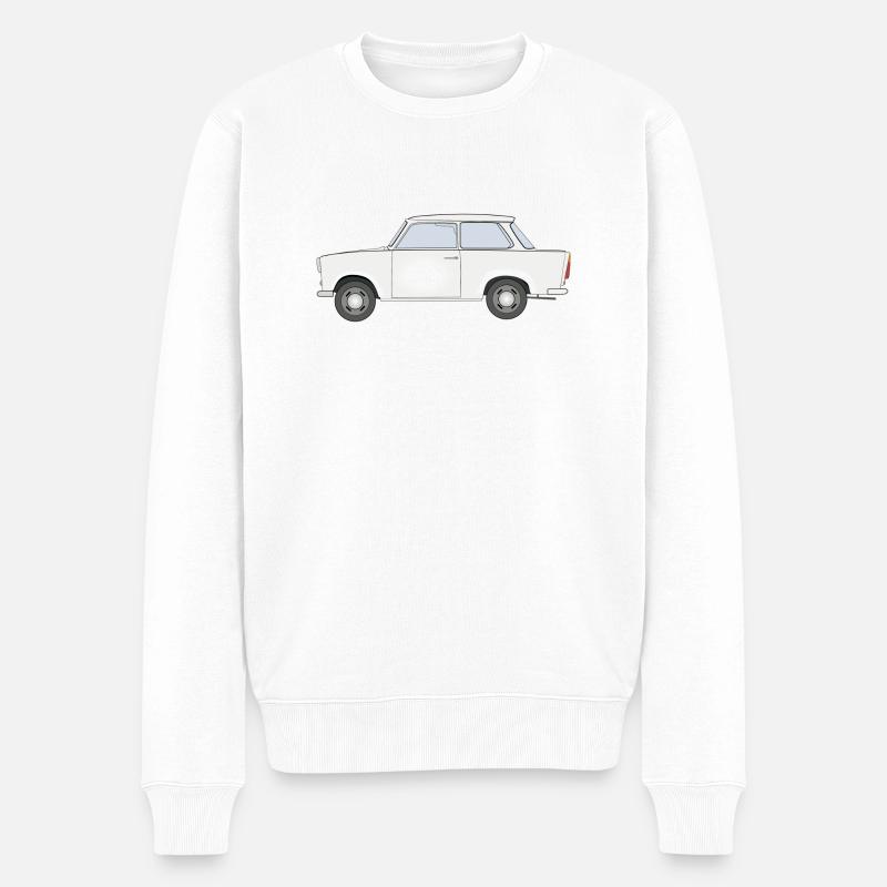 Trabbi Ostalgie Design - Männer Premium Bio Pullover - Weiß