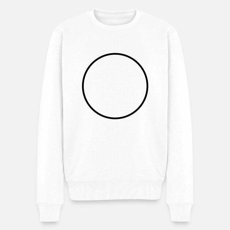 Icône de mathématiques - cercle - Pull Premium bio Homme - blanc