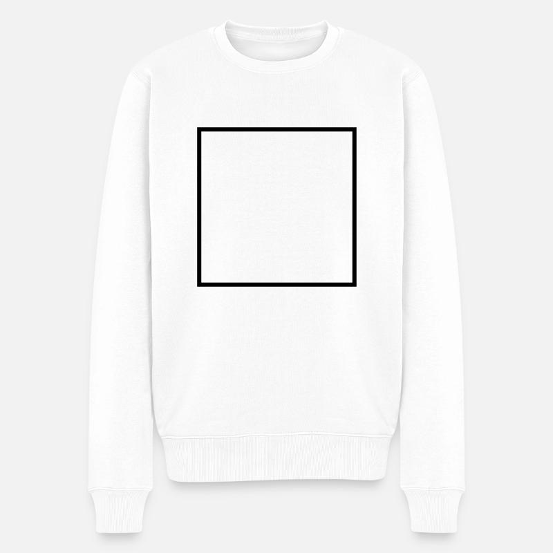 Symboles mathématiques - carré - Pull Premium bio Homme - blanc