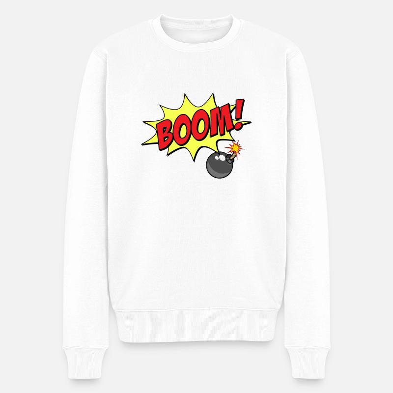 bombeboom png - Männer Premium Bio Pullover - Weiß