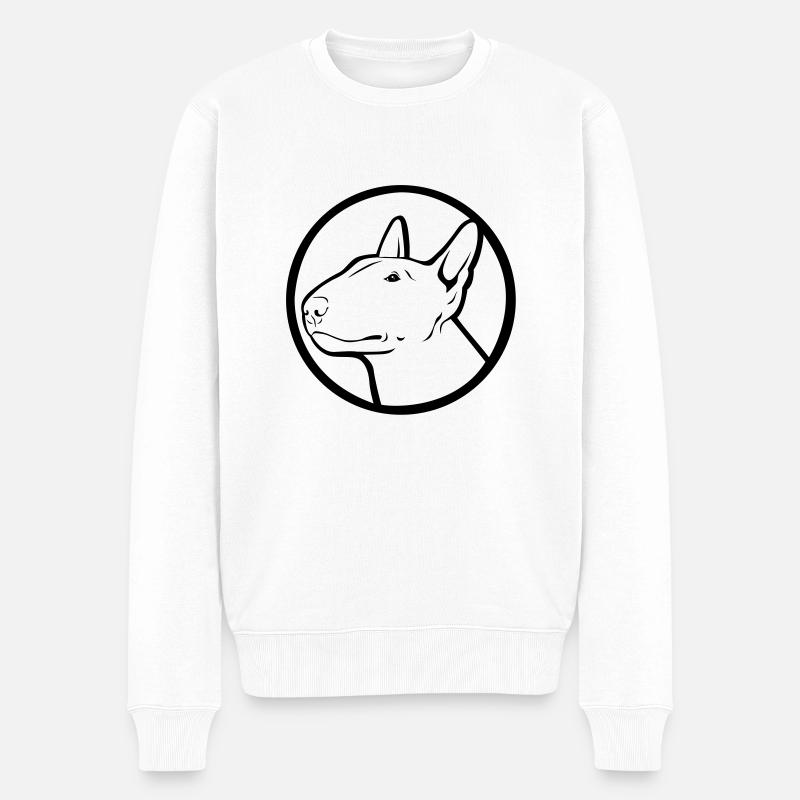 Bullterrier - Männer Premium Bio Pullover - Weiß