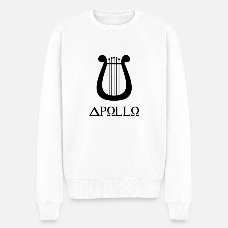 apollo lyre - Männer Premium Bio Pullover - Weiß