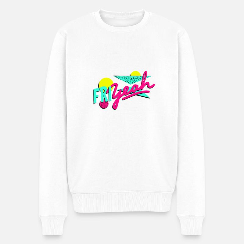 friyeah - Männer Premium Bio Pullover - Weiß